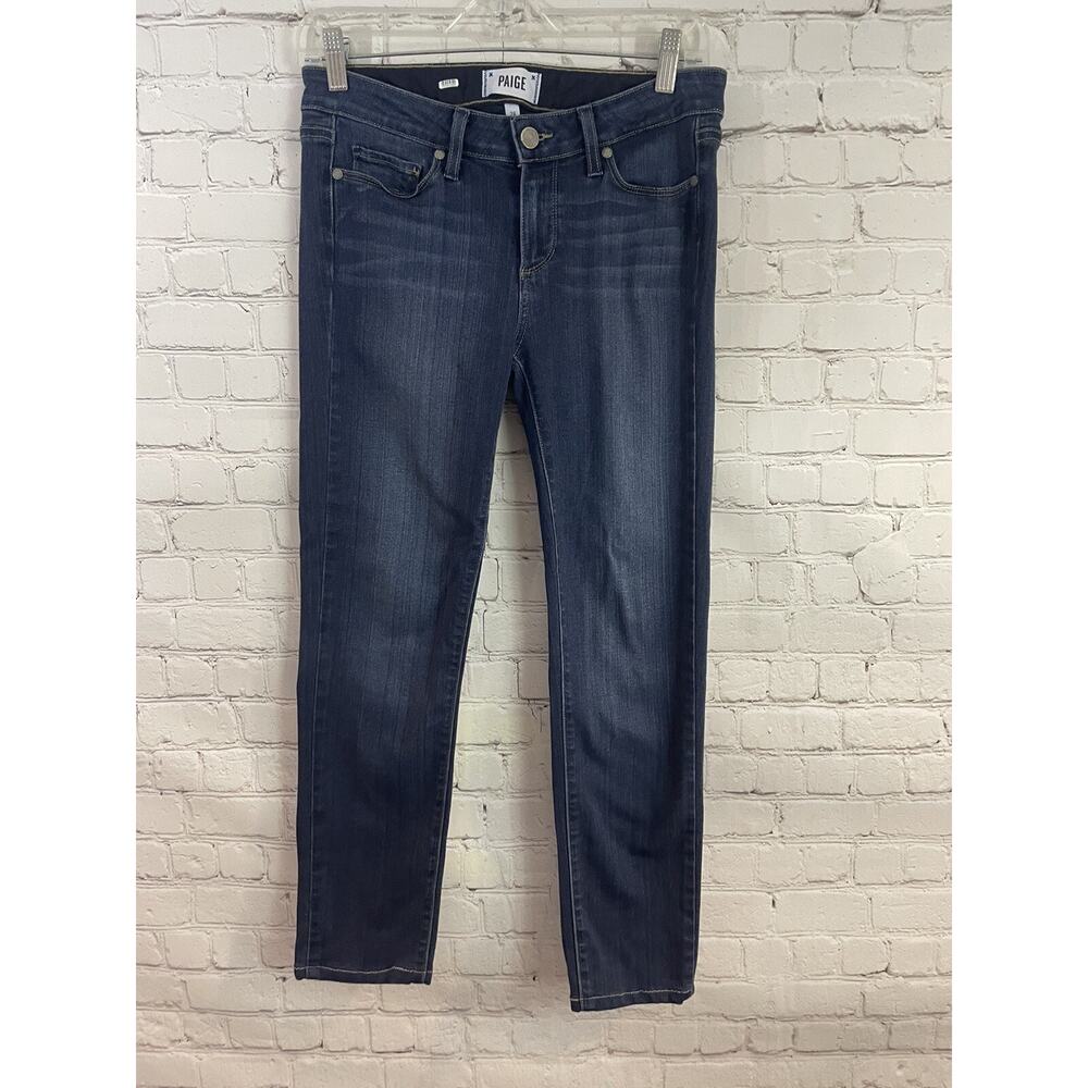 Paige Skyline Skinny Jeans in Nottingham Dark Wash Sz 28 Measure 30x26 Rise 8.5